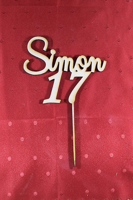 Materiál ručne robený - Zápich čislo + meno 2 - 16232370_