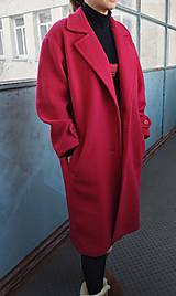 Bundy a kabáty - Červený vlnený kabát - 16231696_