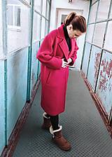 Bundy a kabáty - Červený vlnený kabát - 16231697_