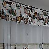 Úžitkový textil - Vianočná záclona s riasenkou - 16234726_