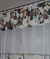 Úžitkový textil - Vianočná záclona s riasenkou - 16234730_