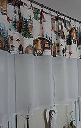 Úžitkový textil - Vianočná záclona s riasenkou - 16234731_