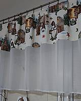 Úžitkový textil - Vianočná záclona s riasenkou - 16234732_