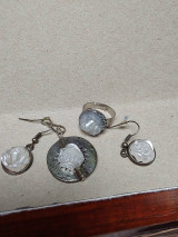 Sady šperkov - sada s perleťovou ružičkou - 16233224_