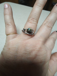 Prstene - prsteň s labradoritom - 16234182_