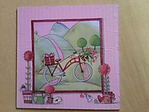 Dekorácie - Obrázok Ružový bicykel - 16233984_