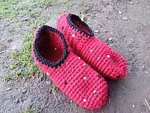 Ponožky, pančuchy, obuv - Červené papuče 40-41 - 16233174_