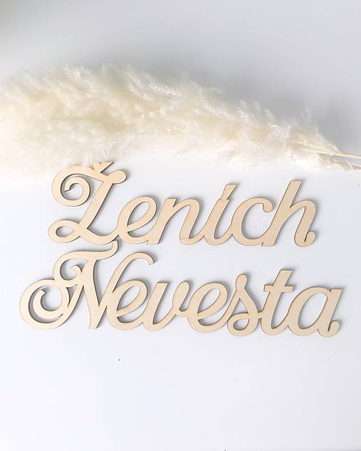 Dekorácie - Ženich a nevesta nápis 2 - 16234244_