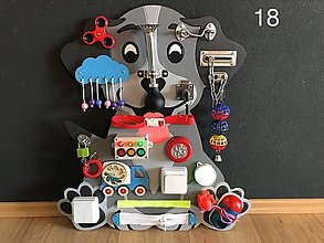 Hračky - Activity board montessori drevená hračka PES pre chlapčeka (variant 18) - 16233817_