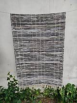 Úžitkový textil - Ručne tkaný koberec, šedý mix 70x150cm - 16235573_