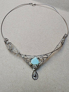 Náhrdelníky - náhrdelník s akvamarínom - 16235120_