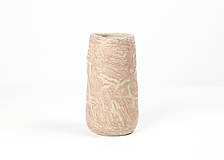 Dekorácie - Keramická váza Béžová, Ružová kresba - 16235857_