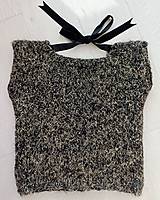 Topy, tričká, tielka - Luxusný ručne pletený top - 16236242_