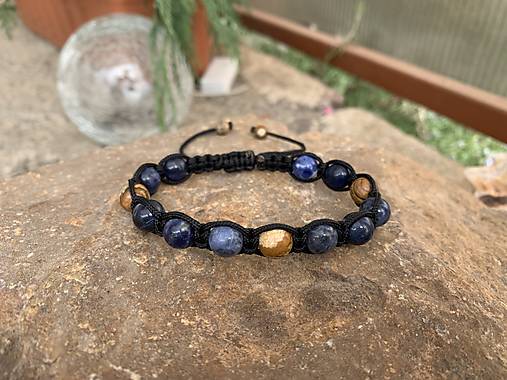 Náramky - shamballa náramok  (Sodalit , Jaspis) - 16236687_