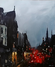 Obrazy - dážď v Edinburghu - 16238062_