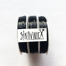 Suroviny - Bižutérny drôt, čierny Ø 0,5 mm, 15 metrov - 16240951_