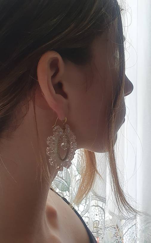 Náušnice - jemnučké ružové /korálky/ - 16240499_