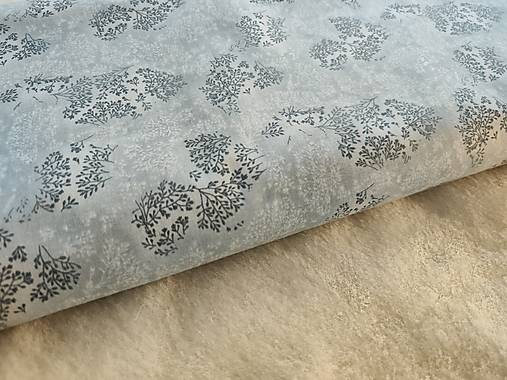 Textil - VLNIENKA DEKA a PRIKRÝVKA 100 % merino top super LÍSTOČKY / Vetvičky šedé - 16240414_