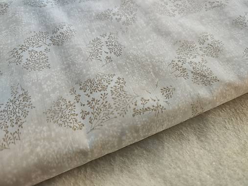 Textil - VLNIENKA DEKA a PRIKRÝVKA 100 % merino top super LÍSTOČKY / Vetvičky smotanové krémové  - 16240448_