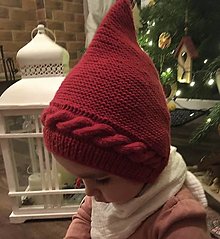 Detské čiapky - Merino čiapka s vrkočom - 16241237_