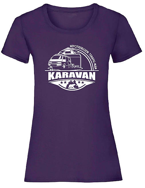Topy, tričká, tielka - Karavan dámske (XS - Fialová) - 16241409_