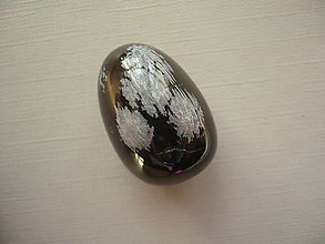 Minerály - Troml. - obsidián vločkový 28 mm, č.19 - 16240823_