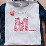 Topy, tričká, tielka - Tričko "Mama" L,XL - 16241089_