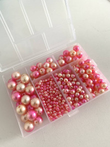 Korálky - Ružové perličky - 16243164_