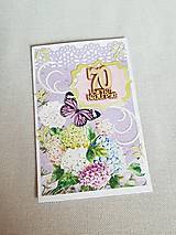 Papiernictvo - gratulačná pohľadnica pre ženu k jubileu 70 rokov - 16243470_
