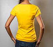 Topy, tričká, tielka - Tričko žltá bavlna - 16242977_