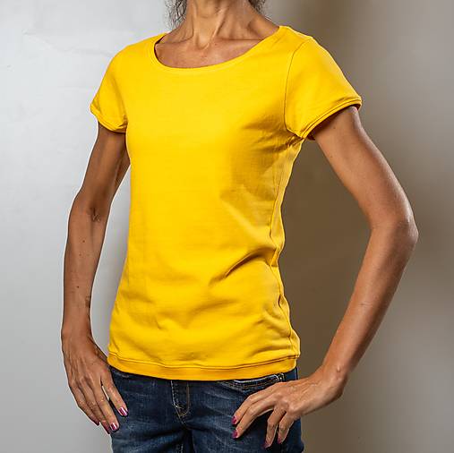Tričko žltá bavlna