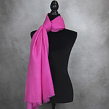 Šály a nákrčníky - Zimný šál z Merino vlny v ružovej farbe - 16242869_