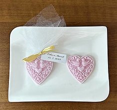 Darčeky pre svadobčanov - Svadobný vonný vosk - holubičky elegant - 16242487_
