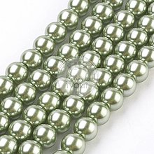 Korálky - (0231) Sklenené perličky, 8 mm - 10 ks - 16246335_