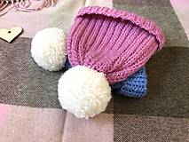 Detské čiapky - Zimné čiapočky (Ružová) - 16246294_