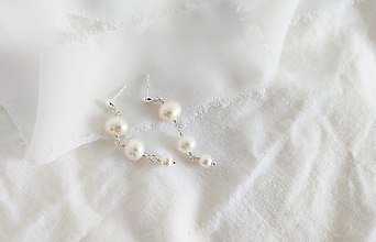Náušnice - Visiace perlové náušnice - 16247085_