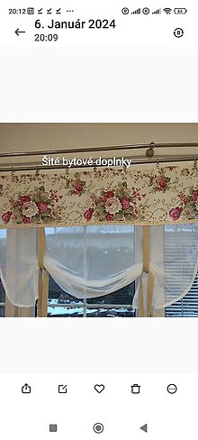 Úžitkový textil - Záclona bordo kvet - 16249003_
