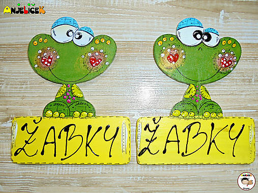 Tabuľky - Menovka do škôlky - žabka - 16247473_