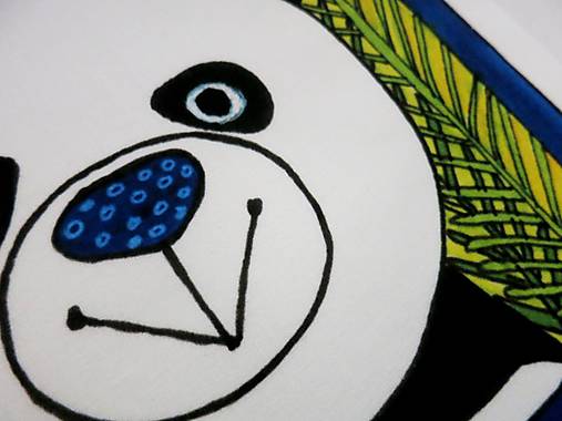 Bavlnený panel UŠI SI SÁM - Zvieratko z exotiky (Panda)