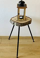 Nábytok - Odkladací stolík orechový - 16248493_