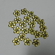 Iný materiál - Našívacie kamienky kvietky magenta 10mm, v baleniach po 20ks (Žltá) - 16248437_