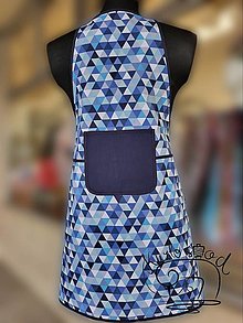 Úžitkový textil - 80cm zástera modrá - 16247665_