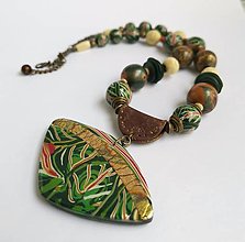 Náhrdelníky - Zelený náhrdelník - 16249237_