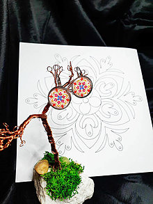 Náušnice - Vajnorský ornament 4 - sklenené náušnice - 16250296_