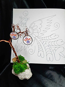 Náušnice - Vajnorský ornament 8 - sklenené náušnice - 16250517_