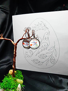 Náušnice - Vajnorský ornament 9 - sklenené náušnice - 16250523_
