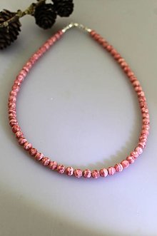 Náhrdelníky - náhrdelník rodochrozit v striebre - 16250120_