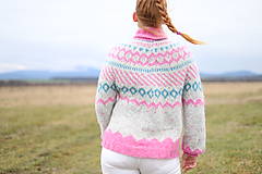 Svetre a kardigány - PRIADKA pletený sveter s nórskym vzorom - 16249761_