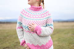 Svetre a kardigány - PRIADKA pletený sveter s nórskym vzorom - 16249766_