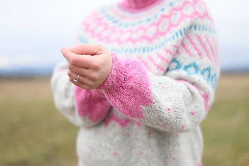 PRIADKA pletený sveter s nórskym vzorom